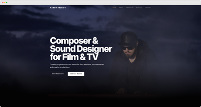 Mason Vellios composer and sound designer portfolio concept